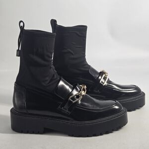 ZARA Black Chunky Ankle Boots EU 39 US 8-8.5